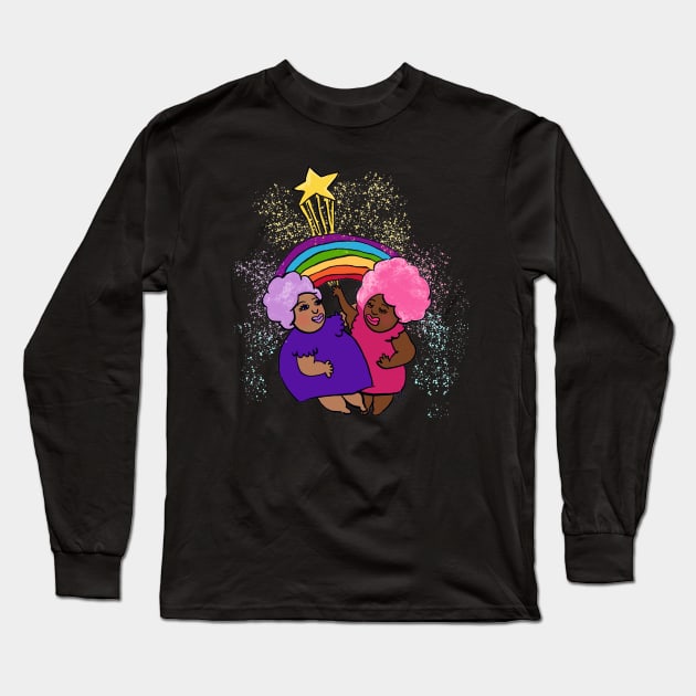 Rainbow Cloud Hair Love Long Sleeve T-Shirt by kristinbell